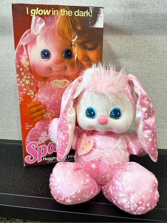 Mattel Other - Mattel PJ Sparkles Sparklins Pink Bunny 1989 In box Glow-in-the-dark Rare